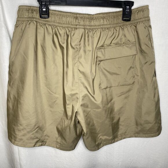 Nike NSW Woven Flow Shorts Men's Size XL Swim Athletic Elastic Pockets Logo Tan - Picture 5 of 13